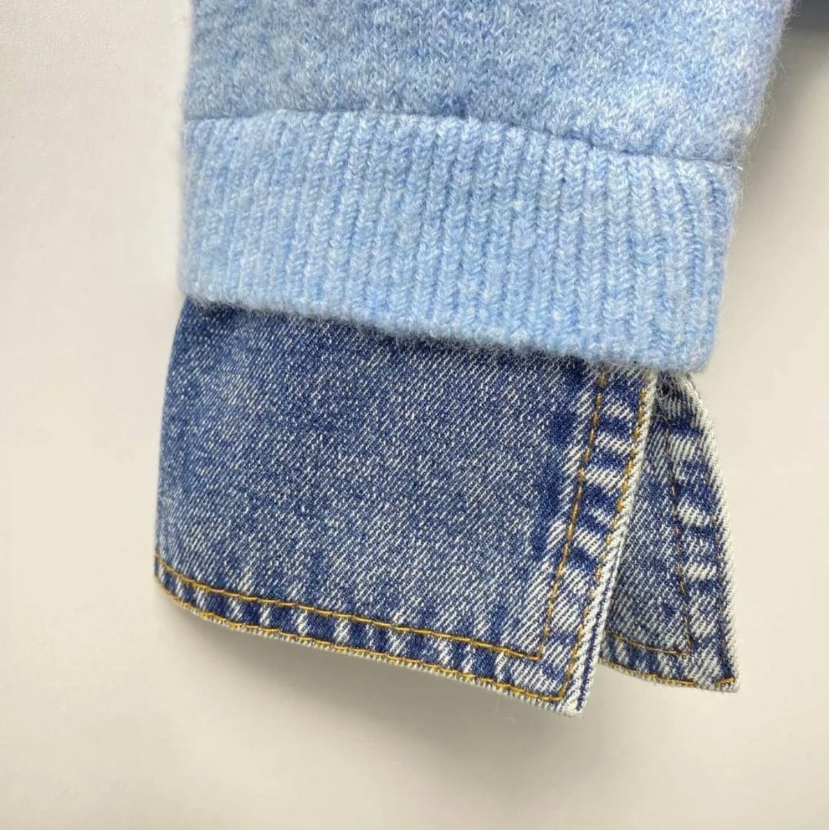 GILET COL CHEMISE EN DENIM   BLEU  TAILLE UNIQUE 34/42