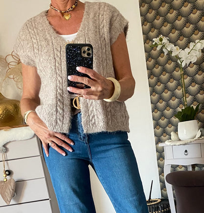 GILET SUN TAUPE TU 36/44