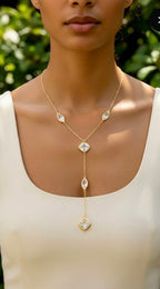 COLLIER CRISTAL  ACIER INOXYDABLE
