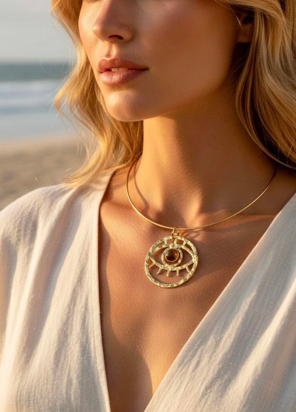 COLLIER RIGIDE  OEIL   ACIER INOXYDABLE