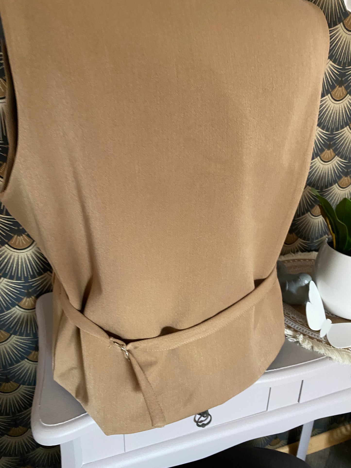 GILET BARMAN  CAMEL TU 36/44
