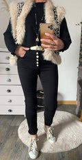 PANTALON JEAN NOIR   XS AU XXL