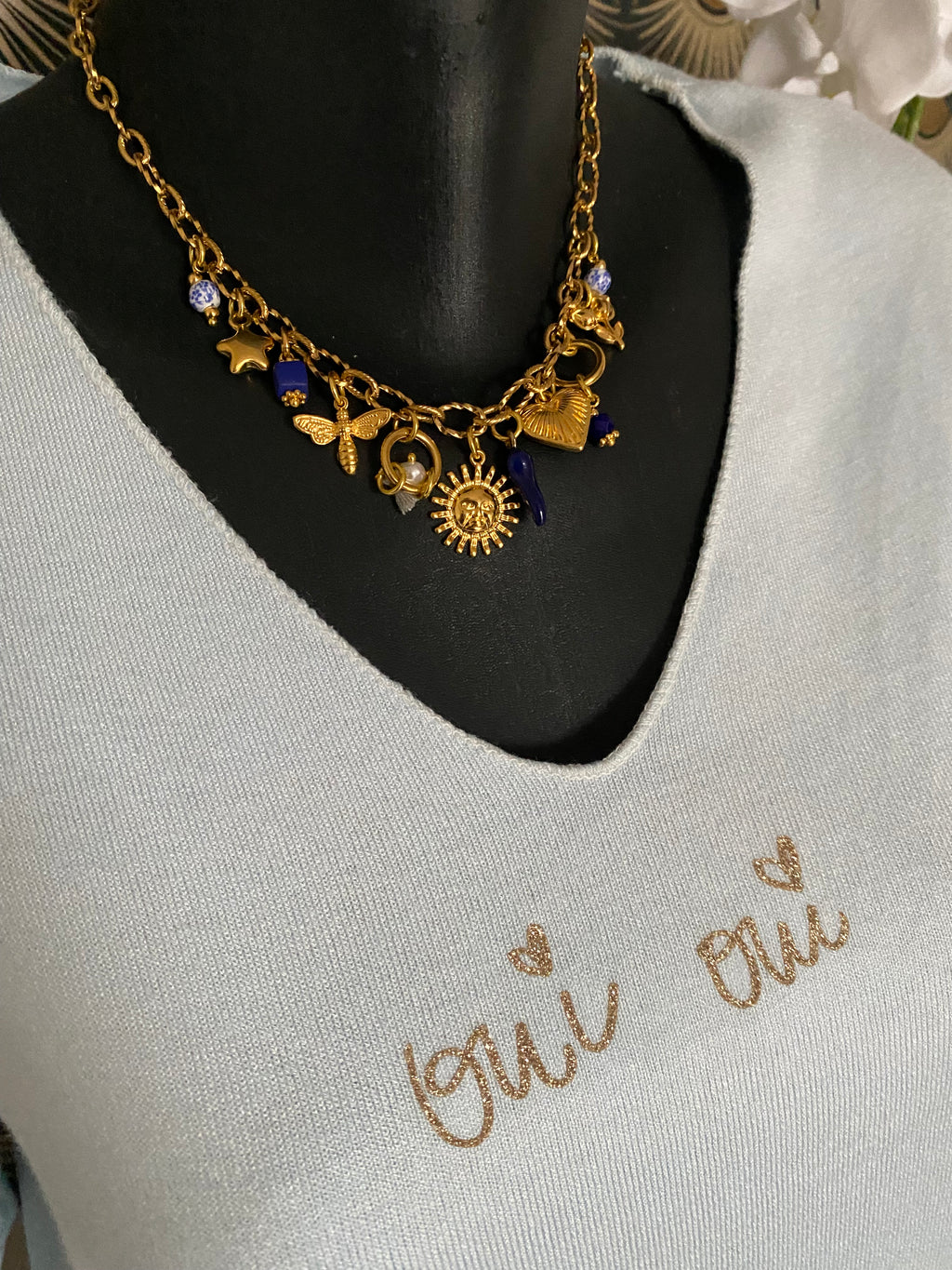 TOP DOUBLE POLAIRE BLEU CIEL  TU 36/44