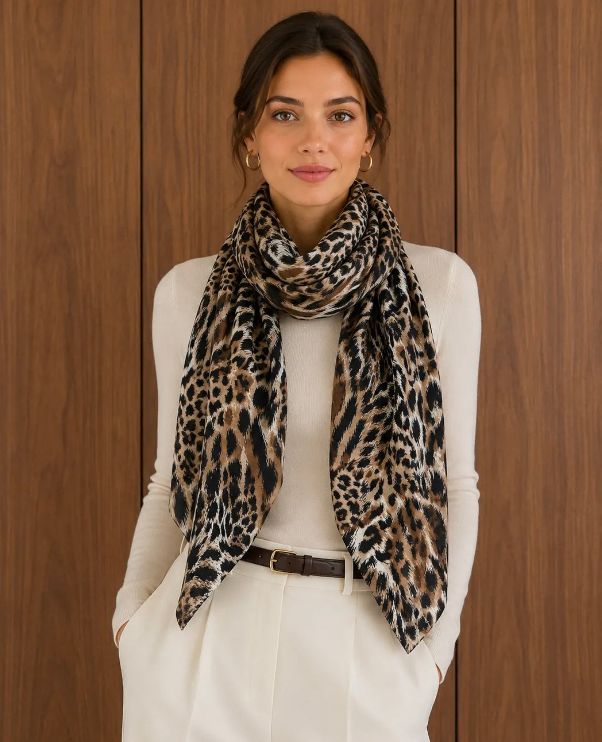 FOULARD 2  CAMEL 100% VISCOSE