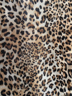 FOULARD 3 100% VISCOSE CAMEL LEOPARD