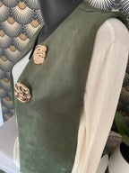 GILET SUEDINE  KAKI TU 34/40