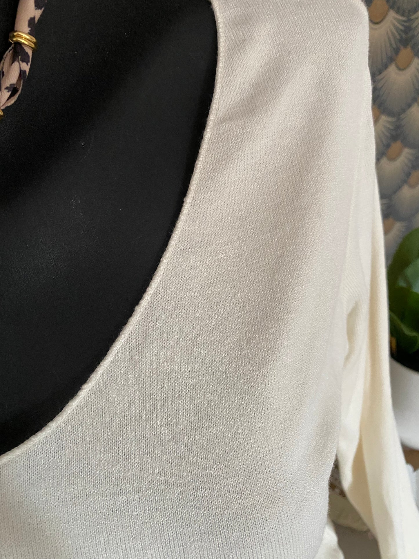 PULL FIN UNI  ECRU TU 36/42
