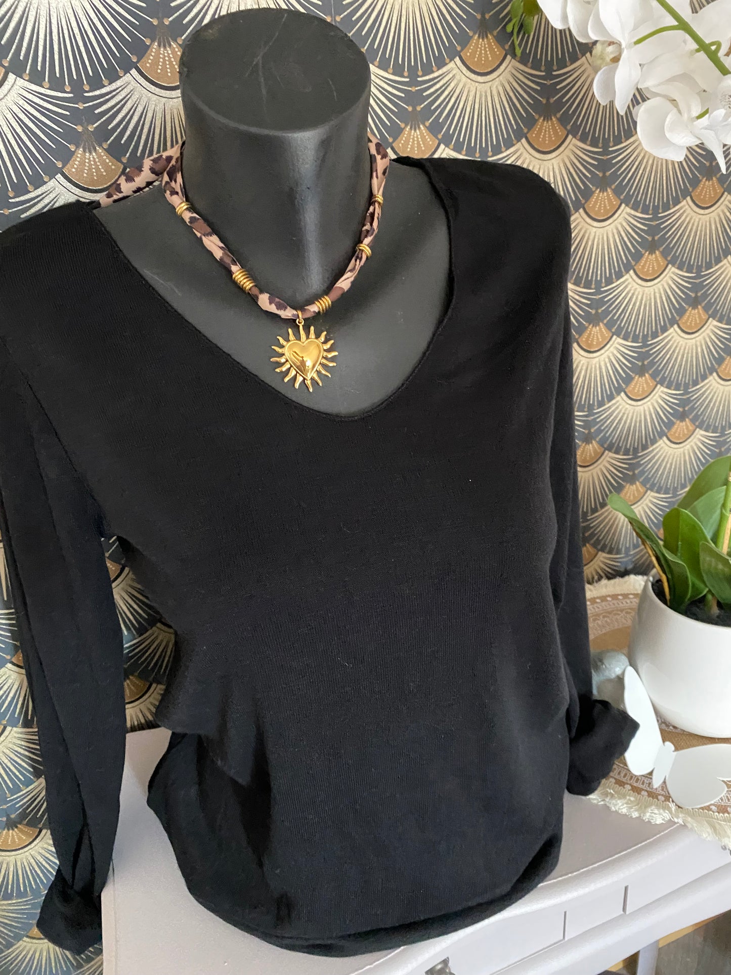 PULL FIN UNI  NOIR TU 36/42