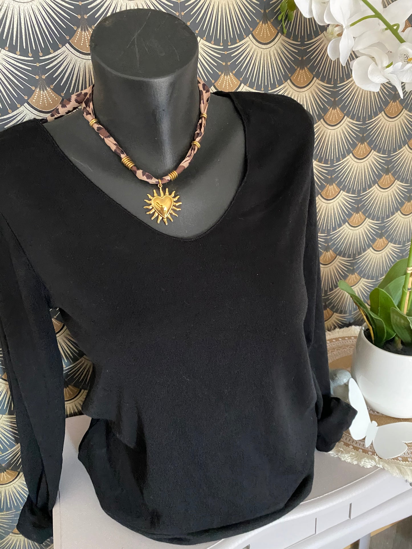 PULL FIN UNI  NOIR TU 36/42