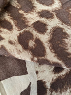 FOULARD 7 IMPRIME ZEBRE CAFE 100% VISCOSE