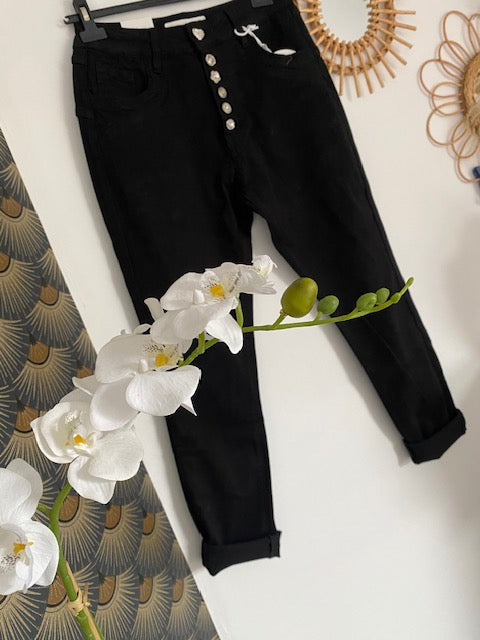 PANTALON JEAN NOIR   XS AU XXL