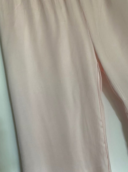 PANTALON PALAZZO ROSE  38/46  EFFET SOIE