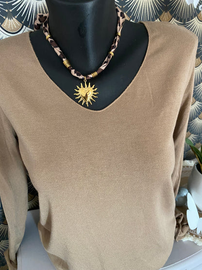 PULL FIN UNI  CAMEL TU 36/42