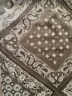 FOULARD 9 IMPRIME  100% VISCOSE  KAKI
