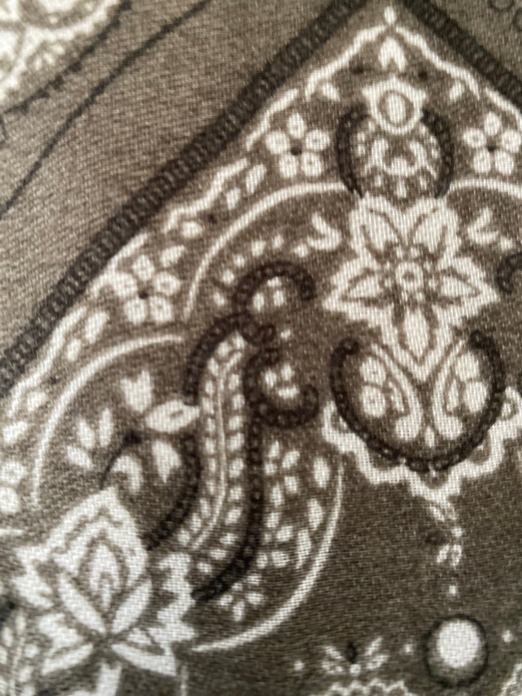 FOULARD 9 IMPRIME  100% VISCOSE  KAKI