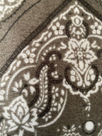 FOULARD 9 IMPRIME  100% VISCOSE  KAKI
