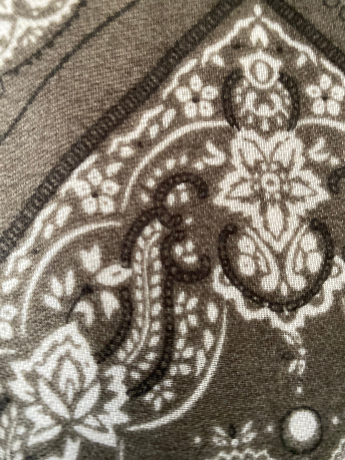 FOULARD 9 IMPRIME  100% VISCOSE  KAKI