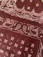 FOULARD 10 IMPRIME  100% VISCOSE  BORDEAUX