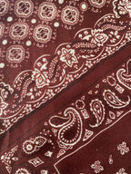 FOULARD 10 IMPRIME  100% VISCOSE  BORDEAUX