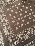 FOULARD 11 IMPRIME  100% VISCOSE  CAFE