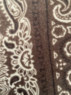 FOULARD 11 IMPRIME  100% VISCOSE  CAFE