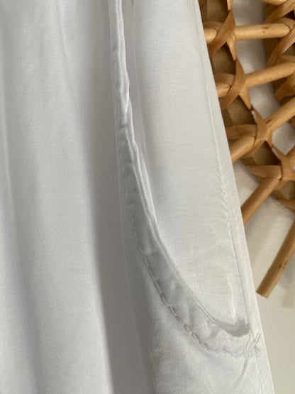 PANTALON PALAZZO BLANC   38/46  EFFET SOIE