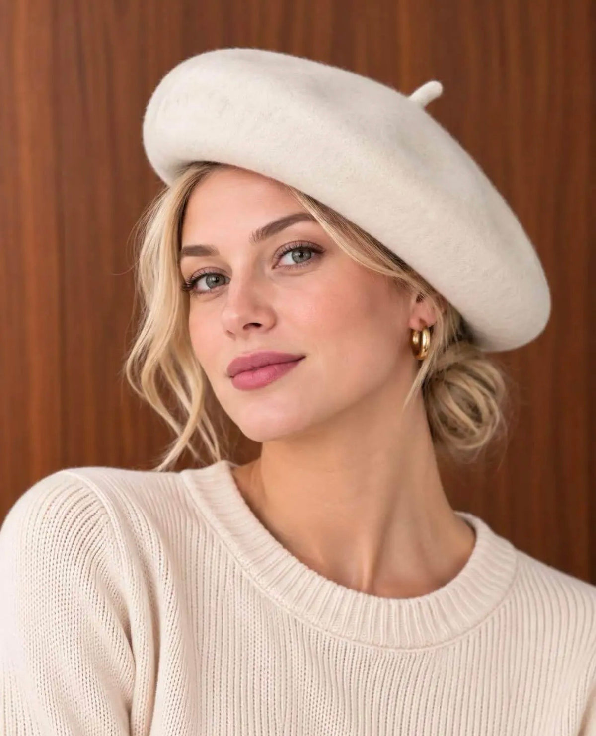 BERET LAINE  ECRU