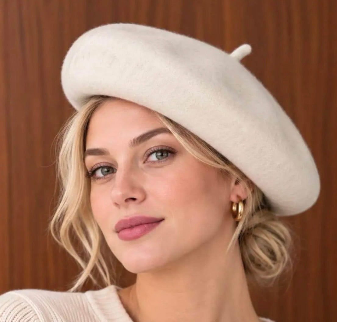 BERET LAINE  ECRU