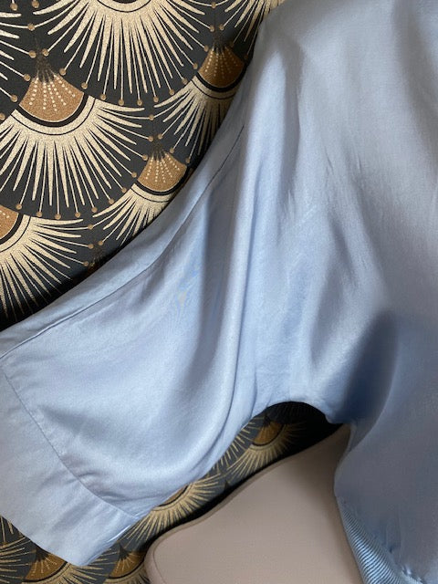 VESTE GILLETTA  BLEUE  SOIE   TAILLE UNIQUE 40/44