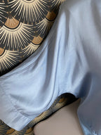 VESTE GILLETTA  BLEUE  SOIE   TAILLE UNIQUE 40/44