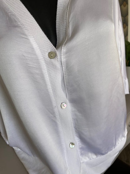 VESTE GILLETTA  BLANCHE  SOIE   TAILLE UNIQUE 40/44