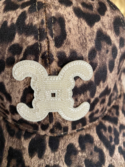 CASQUETTE CELINA  LEOPARD CHOCOLAT  TU