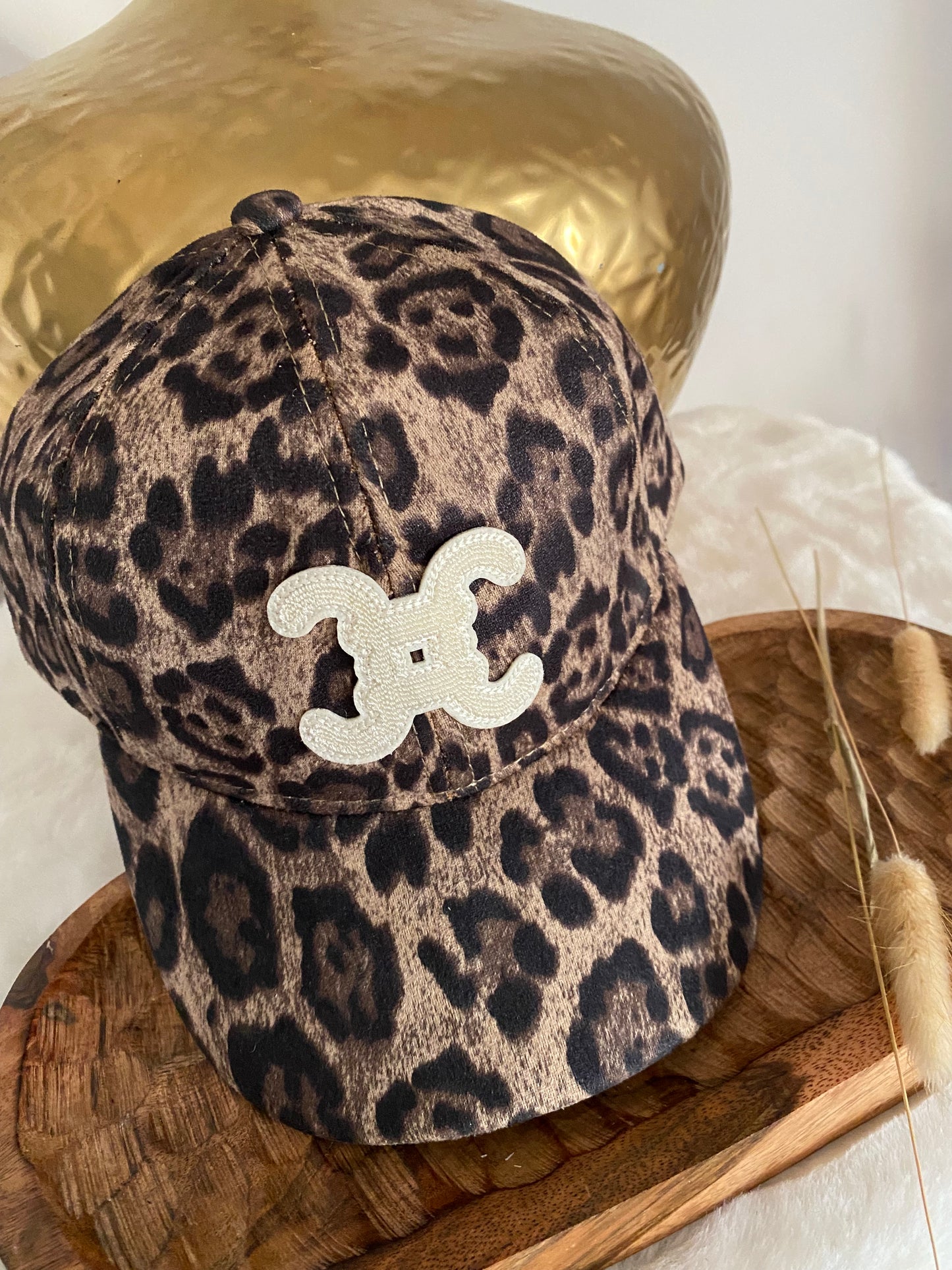 CASQUETTE CELINA  LEOPARD CHOCOLAT  TU
