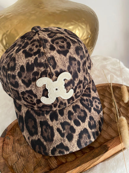 CASQUETTE CELINA  LEOPARD CHOCOLAT  TU
