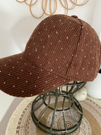 CASQUETTE VELOURS CHOCO STRASS TU