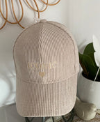 CASQUETTE VELOURS ICONIC ECRU  TU