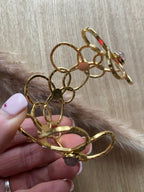 MANCHETTE FLEURS PIERRES NATURELLES   QUARTZ FRAISE
