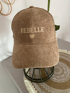 CASQUETTE VELOURS REBELLE BEIGE   CHOCO  TU