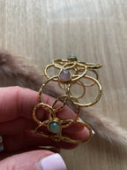 MANCHETTE FLEURS PIERRES NATURELLES   QUARTZ FRAISE