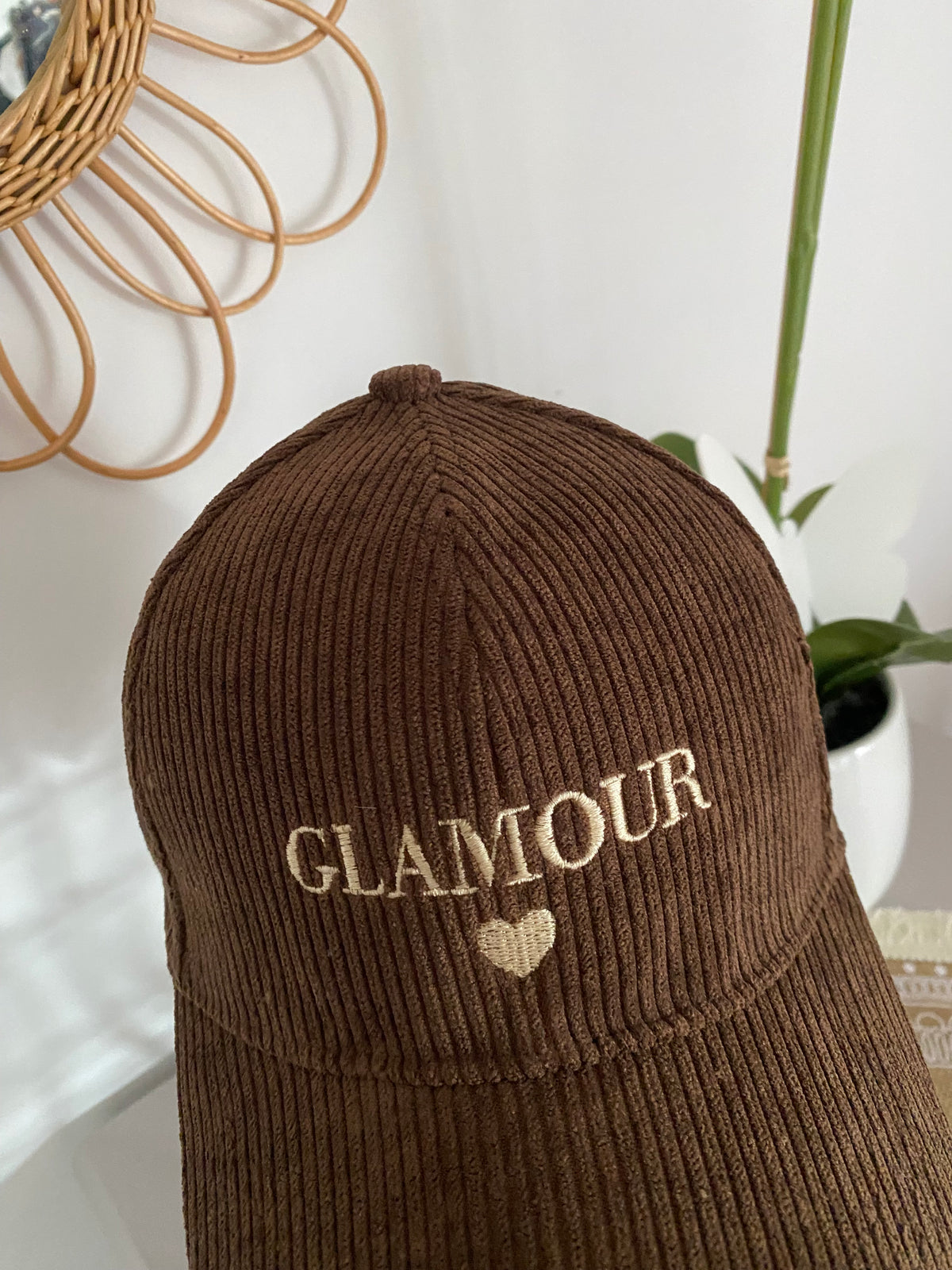 CASQUETTE VELOURS GLAMOUR  CHOCO  TU