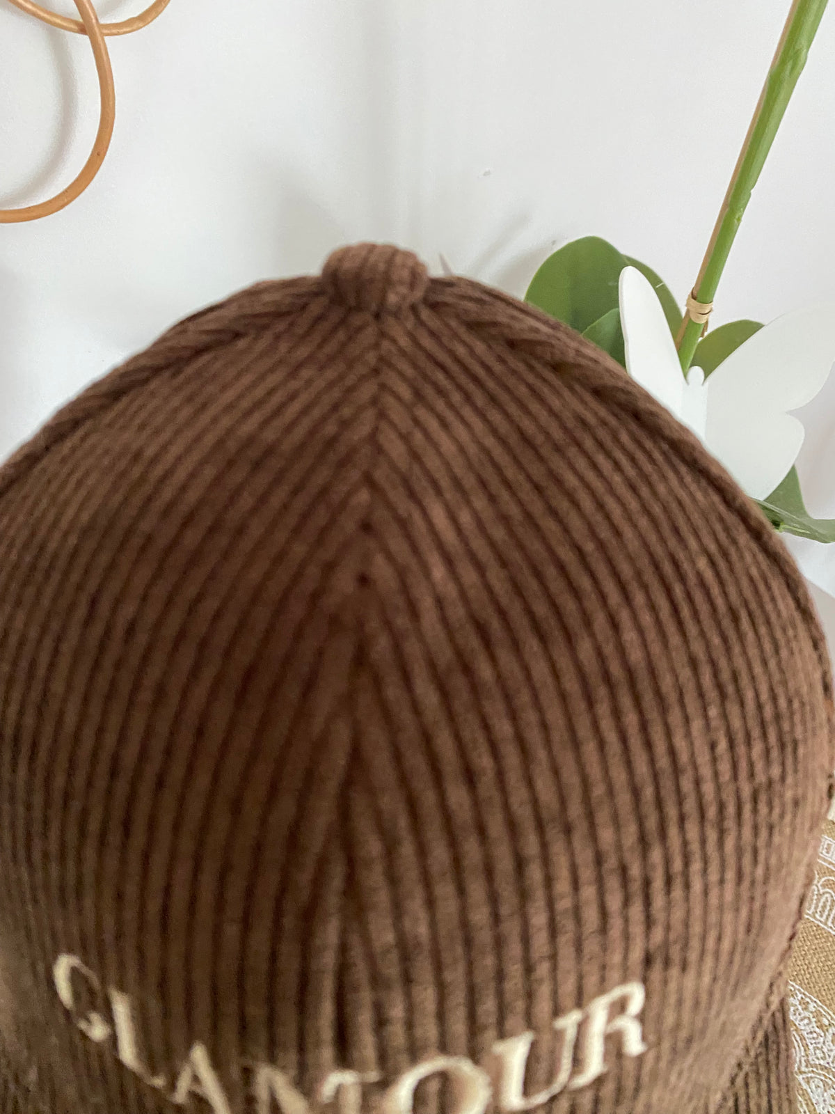 CASQUETTE VELOURS GLAMOUR  CHOCO  TU