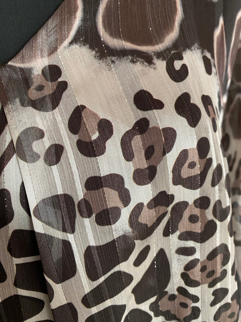 BLOUSE FLUIDE LEOPARD CHOCO TU 36/44