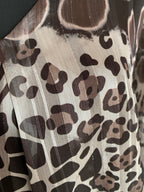 BLOUSE FLUIDE LEOPARD CHOCO TU 36/44