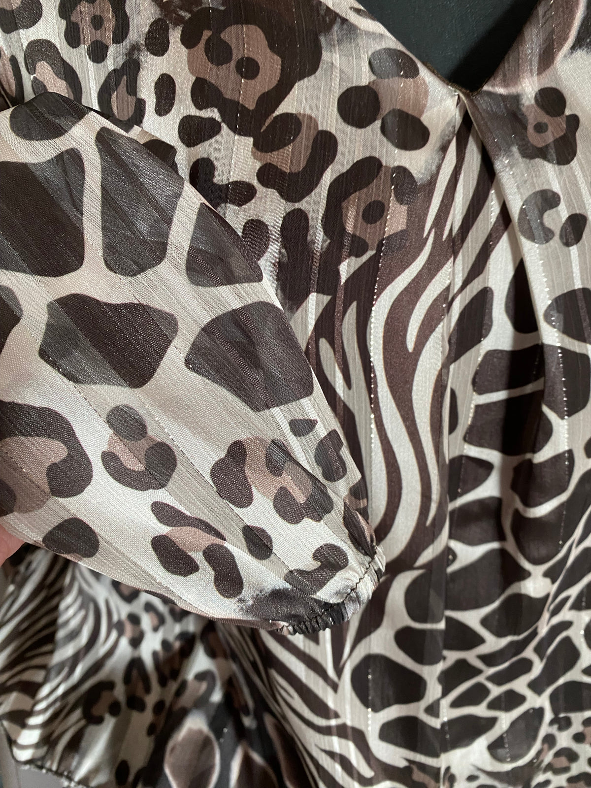 BLOUSE FLUIDE LEOPARD CHOCO TU 36/44