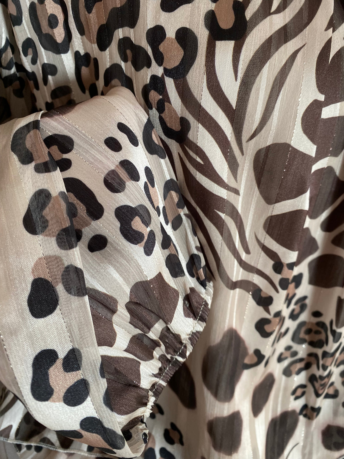 BLOUSE FLUIDE LEOPARD BEIGE TU 36/44