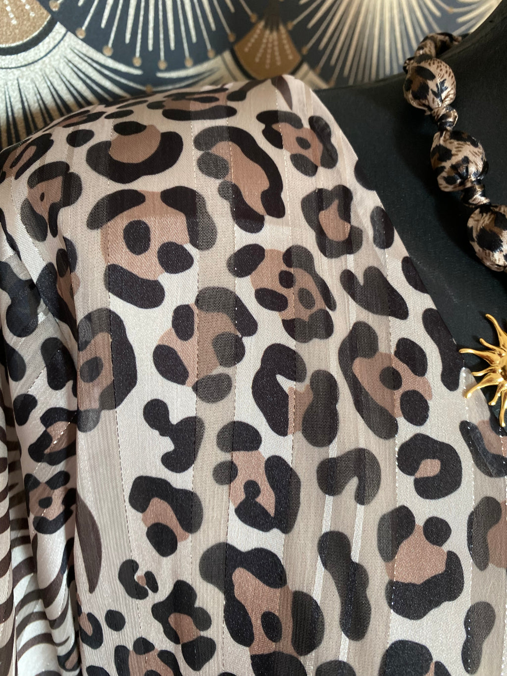 BLOUSE FLUIDE LEOPARD BEIGE TU 36/44
