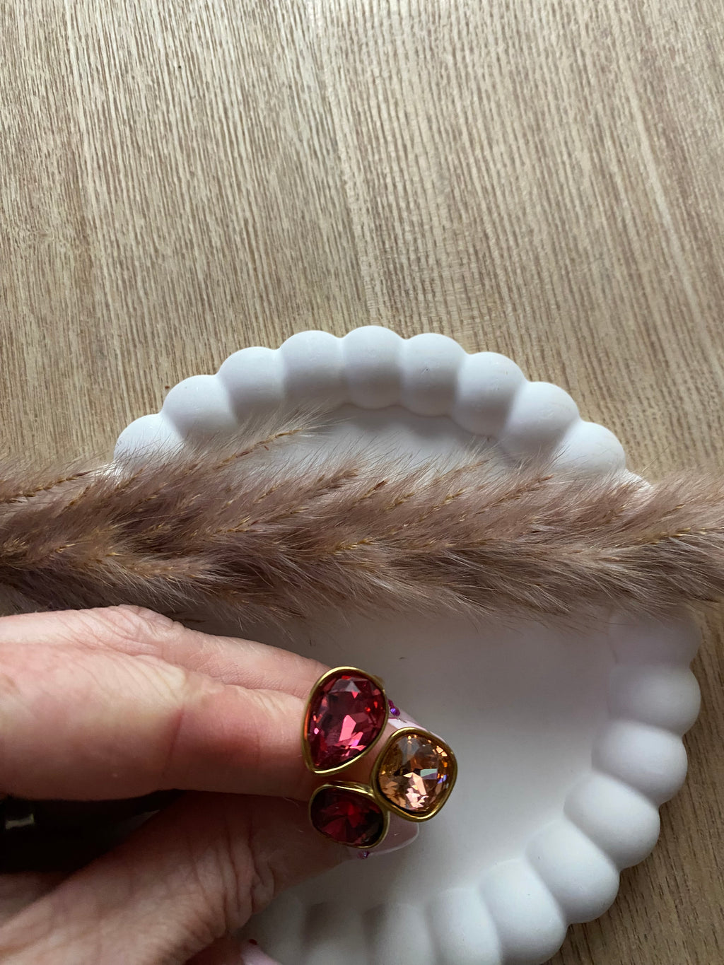 BAGUE CRISTAL FUSHIA