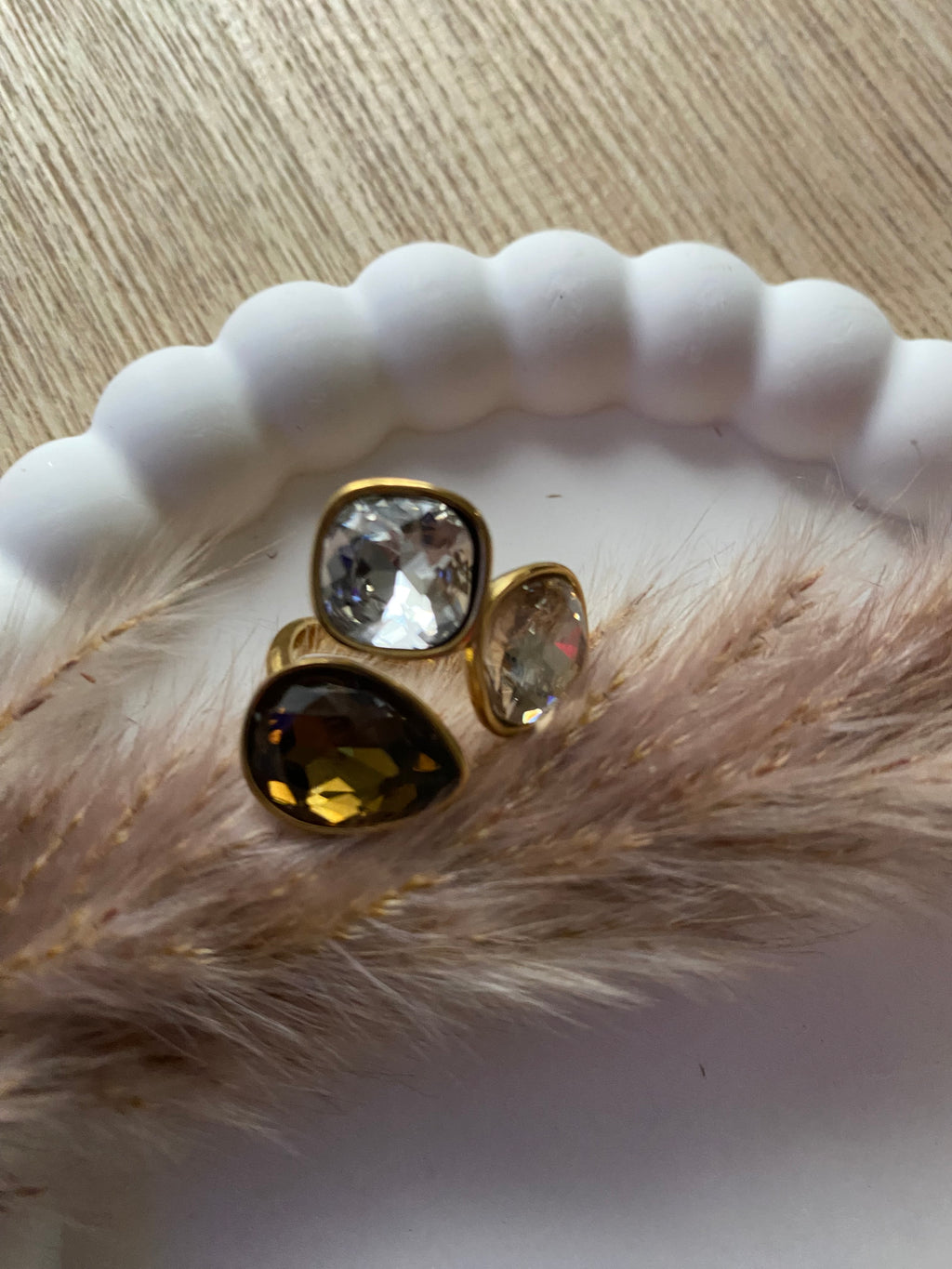 BAGUE CRISTAL BRUN