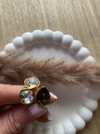 BAGUE CRISTAL BRUN