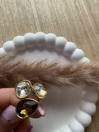 BAGUE CRISTAL BRUN